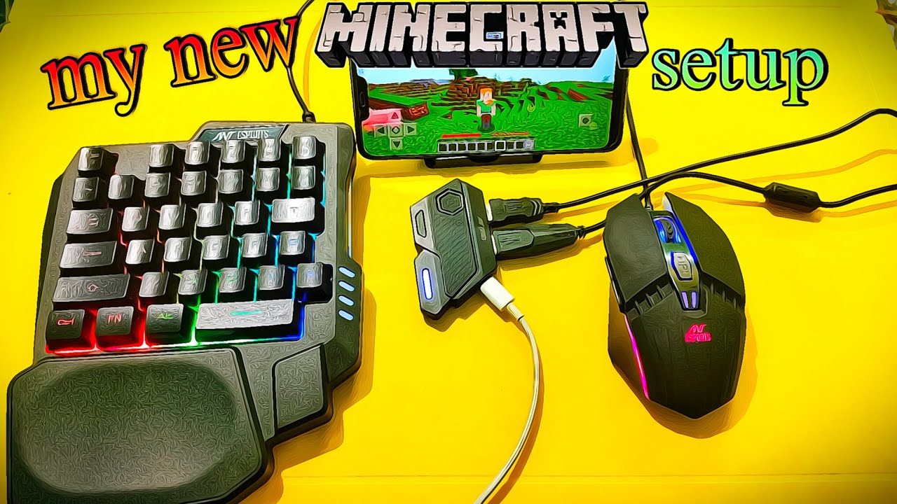 Minecraft One Hand Keyboard I played Minecraft with a one handed mini Keyboard ⌨️ | 4in one gaming ...