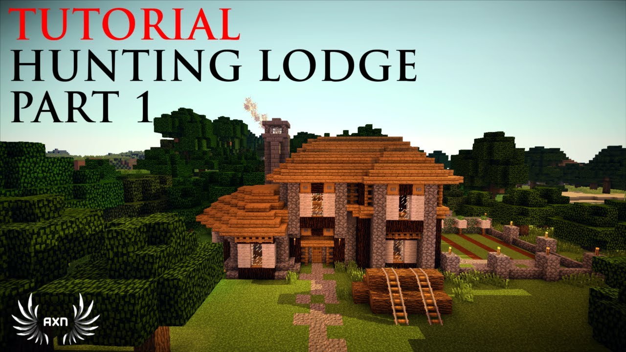 Minecraft How To Build A Medieval Hunting Lodge Part 1 3 Youtube Minecraft Blueprints Minecraft Tutorial Minecraft