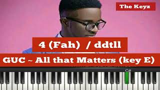GUC  all that matters piano tutorial