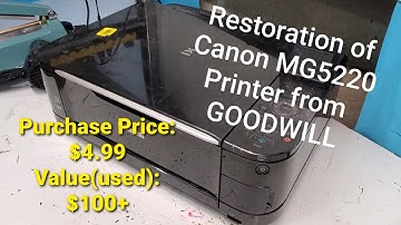 Canon MG5220 Inkjet Printer Restoration Printhead Cleaning Paper Feed Fix