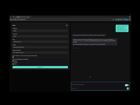 AI Form Assistant – Conversational Form Filling Demo | Voice & Text Input