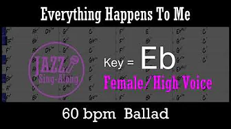 Everything Happens To Me - with Intro + Lyrics in Eb (Female) - Jazz Sing-Along Everything Happens To Me - with Intro + Lyrics in Eb (Female) - Jazz Sing-Along