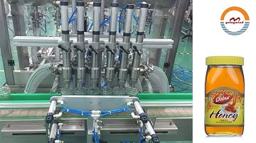 Automatic honey jar filling and capping machine auto honey bottle packing labeling line