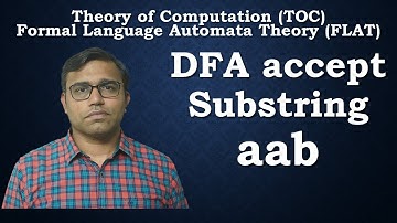 DFA Accepts Substring aab | Automata Theory