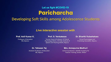 Live Interaction on PMeVIDYA : Paricharcha - Developing Soft Skills Among Adolescence Student