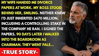 My Wife Handed Me Divorce Papers at Work—My Boss Stood Behind Her Smiling. She Regretted It...