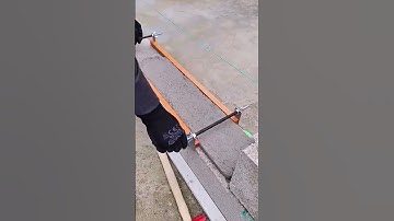 Clever leveling process of cement mixture for laying concrete stones