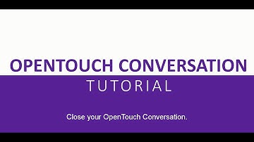 OpenTouch Conversation 2.2 Tutorial – Close the application