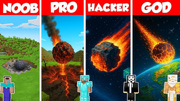 Meteor Build Battle Challenge - Noob vs Pro vs Hacker vs God - Minecraft Animation