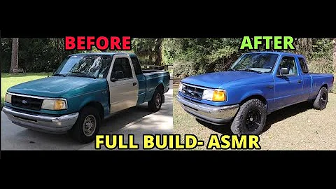 FULL BUILD- ASMR 1993 Ford Ranger Restoration - Paint, Engine, Interior- NO TALKING, NO MUSIC