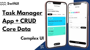 SwiftUI 3.0 - Task Manager App +  Core Data - Complex UI - MVVM - CRUD - Xcode 13 - SwiftUI Tutorial