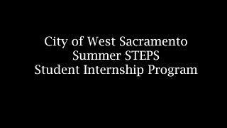 City of West Sacramento Summer Internships