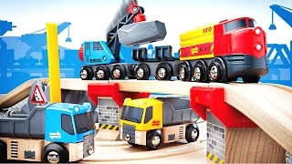 Мультфильм машинки игрушки БРИО для детей. Железная дорога. Мультфильм машинки игрушки БРИО для детей. Железная дорога.