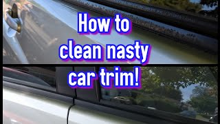 How to remove mold/mildew and oxidation from your cars window trim with two basic cleaners!