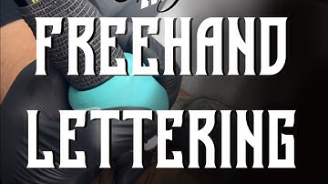 TATTOO LETTERING REAL TIME & TIMELAPSE | Lining and Shading (FREEHAND)