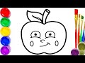 Bolalar uchun olma rasm chizish | Как нарисовать яблоко | How to draw a apple