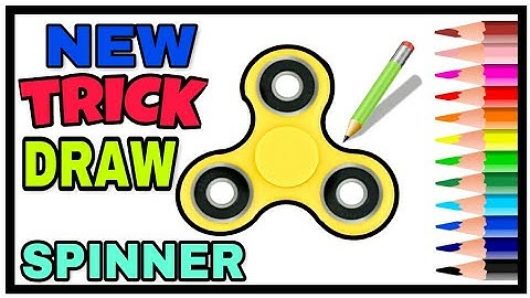 Fidget Spinner Drawing Tutorial step by step & Color this Toy | Fidget Spinner by kids tic tac ideas