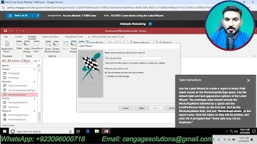 Access Module 7 SAM Exam | Access Module 7: Creating Custom Reports | Module 7 Sam Exam Complete