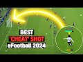 This shot is a cheat  knockon shot tutorial in efootball 2024