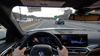 Full Electric! 2023 BMW i4 eDrive40 - POV Driving Impressions