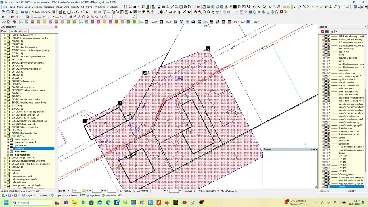 Opracowanie mapy wynikowej w c-geo