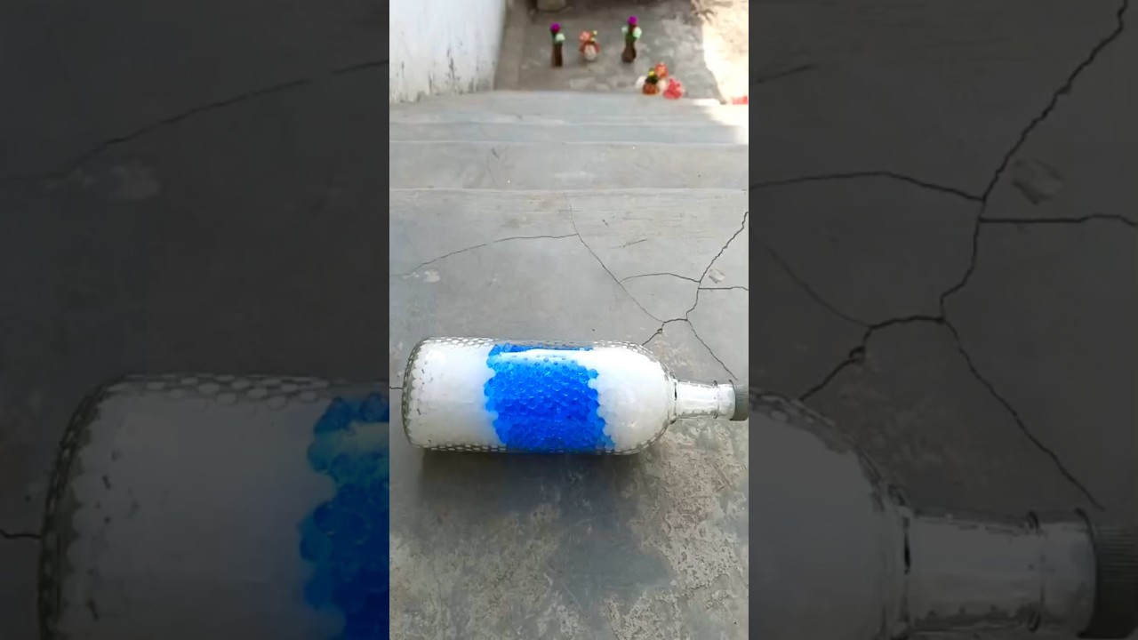 ⚪🔵Layered Orbeez Bottle Drop Test 💥 | Perfectly Satisfying ASMR 