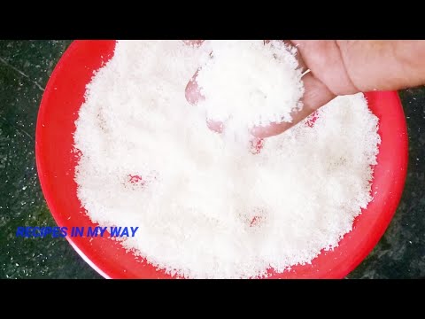 HOW TO MAKE COCONUT POWDER - DESICCATED COCONUT - DESICCATED COCONUT IN