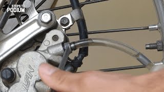 How to bleed dirt bike brakes - Reverse bleeding