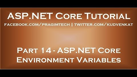 ASP NET Core-omgevingsvariabelen