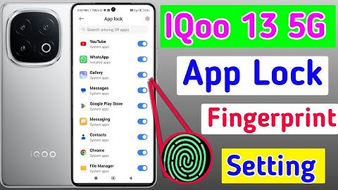 IQoo 13 5g me App me fingerprint lock kaise lagaye / app lock fingerprint setting IQoo 13 5g