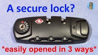 (picking 692) TSA 007 suitcase lock defeated in 3 ways  is it any good?