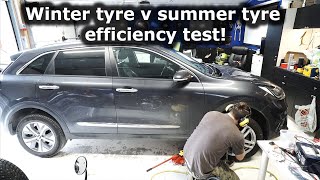 EV Studded winter tyres v Summer tyres consumption test (Hakkapeliitta 9 v Michelin Primacy 3)