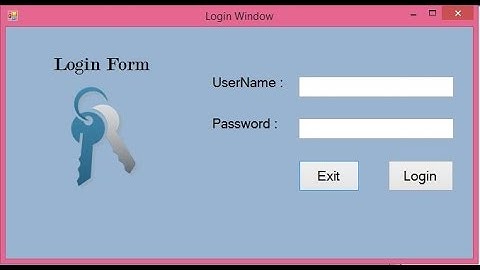 Creating a login window in Visual studio C sharp 2012