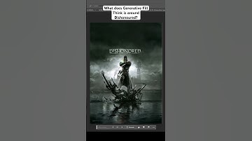 Photoshop Ai completes: Dishonored Cover Art [Generative Fill]