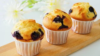 Черничный маффин | Уверенный успех | Нет Handmixer ❤ (Blueberries Muffin Recipe)