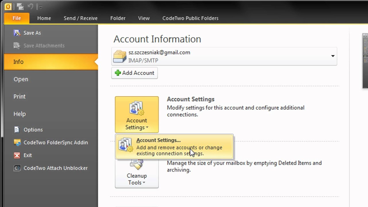 How to remove email accounts in Outlook 2010 and 2013 ...