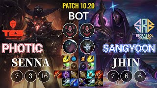 TES Photic Senna vs SRB Sangyoon Jhin Bot - KR Patch 10.20