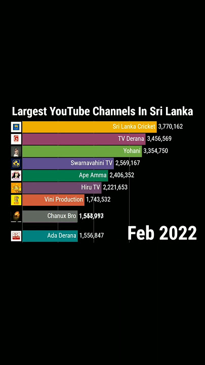 Top 10 YouTube Channels In Sri Lanka #youtube #srilanka #wildcookbook #tvderana #cute