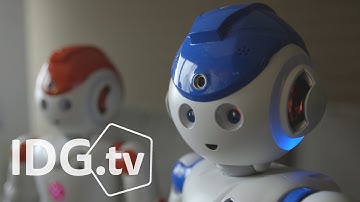 The Ubtech Alpha 2 family robot will take your photo and teach you yoga