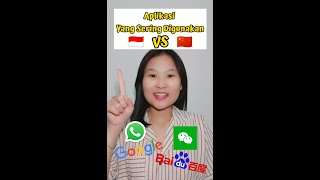 Aplikasi Yang Sering Digunakan di Indonesia 🇮🇩 vs China 🇨🇳 || Belajar Mandarin #shorts screenshot 2