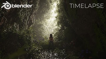 A Strange Forest Timelapse - Concept art in Blender