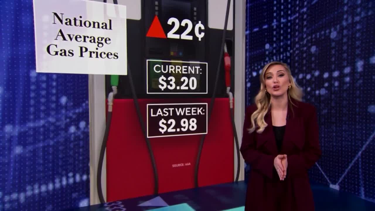 Gas prices surge amid Iran conflict and oil supply fears - YouTube
