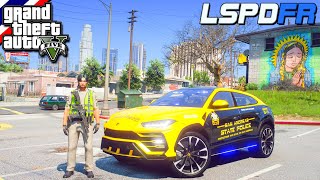 GTA V - LSPDFR มาเป็นตำรวจในเกม GTA V ตำรวจทางหลวง Highway ซิ่งรถ Lamborghini Urus อย่างมัน!!! #187