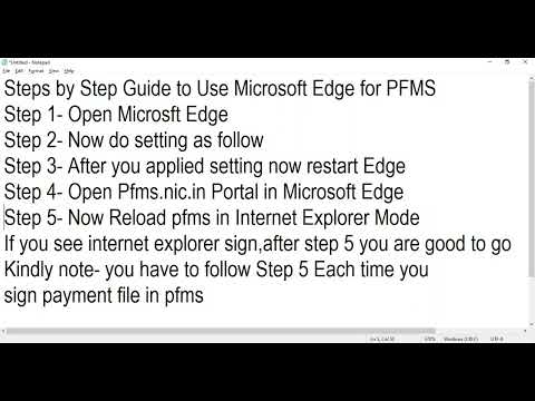 Step by Step Guide to Use Microsoft Edge for PFMS