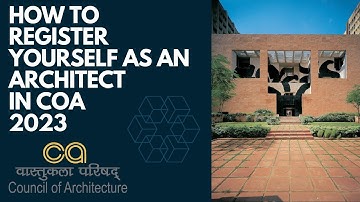 HOW TO REGISTER AS AN ARCHITECT IN COA 2023