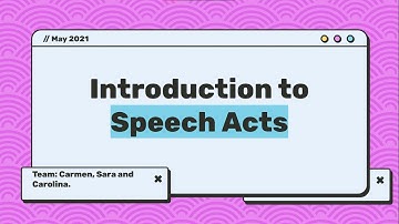 Introduction to Speech Acts