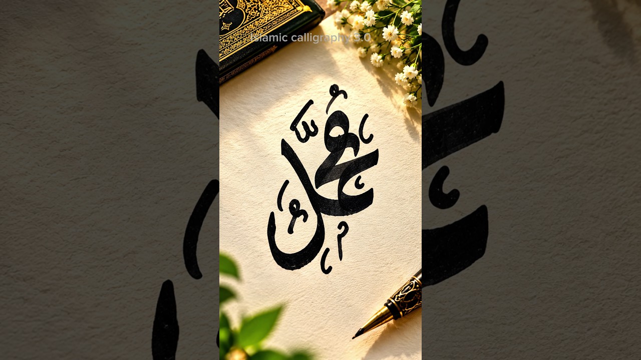 🕋Muhammad (Arabic: مُحَمَّد) Calligraphy 🌸 #shorts #muhammadﷺ #arabiccalligraphy