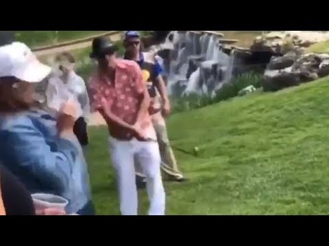 Kid Rock Smashes A Fan's Drink While Golfing