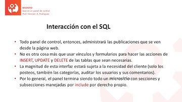 Curso BackEnd U3·14 - ¿Qué es un panel de control? - ABM PHP