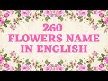 260 FLOWERS NAME IN ENGLISH